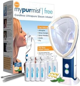 Mypurmist Free Plus Facial Steam Mask - Advanced Relief for Sinus, Allergy, Cold, Cough, and Skincare Needs - Facial Steamer Personal Vaporizer Inhaler Humidifier