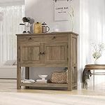 HOSTACK Farmhouse Console Table wit