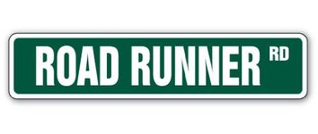 Road Runner Street Sign Collector hemi Muscle car Cartoon | Indoor/Outdoor | 24" Wide Plastic Sign