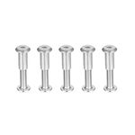 uxcell Screw Post Fit for 5/16"(8mm) Hole Dia, Male M6x20mm Belt Buckle Binding Bolts Leather Fastener Stainless Steel 5 Sets