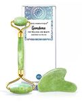 roselynboutique Gua Sha & Jade Roller for Face Set Self Care Gifts for Women - Facial Skin Care Tools Muscle Roller Massager Relaxing Relieve Wrinkles - Natural Healing Crystal Stone