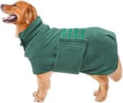 Geyecete dog drying coat Bathrobe Towel Dog Drying Coat-Dry Fast Dog Bag-Pineapple grid Fast Drying Super Absorbent Pet Dog Cat Bath Robe Towel-Green-XXL