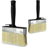 2 Pcs Fence Block Brush Set for Large Paint Brush | Ideal As Fence Paint Brushes, Decking Paint Brush, Decking Brush, Fence Brush, Shed Paint Brush, Outdoor Paint Brush