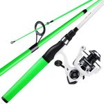 Sougayilang Fishing Rod and Reel Combo, Medium Fishing Pole with Spinning Reel Combo, 2-Piece Fishing Combo-6' Spinning Rod and HJB2000 Spinning Reel