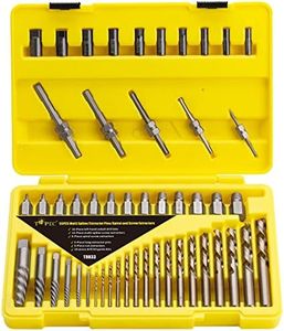 Topec 55-Piece Screw Extractor & Broken bolt extractors, Multi-spline Extractors, and Drill Bits for Removing Damaged, Frozen, Rusted, Rounded-Off Bolts & Screws