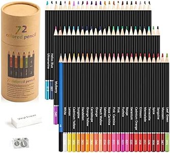 72 Colored Pencil Set Quality Soft Core Colored Leads for Adult Artists, Professionals, Wax-Based Color Pencils Ideal for Coloring Drawing Sketching Shading Blending