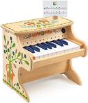 DJECO Animambo 18 Key Electronic Piano Musical Instrument, Tan