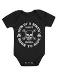 TeeStars Unisex- Son of A Biker Baby Onesie 0-3 Months Black