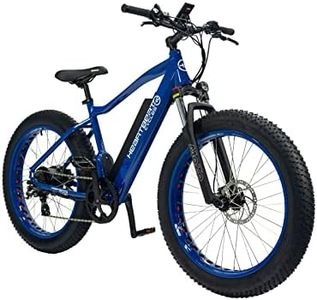 Highphoria E-Bike Elektrofahrrad für Herren/Damen 26 Zoll, 250W 25 km/h Fat Tire E-Mountainbike mit Batterie, Starker Motor, Kettenschaltung, Hydraulische Federgabel Pedelec(Blau-Blau)