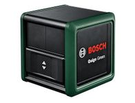 Bosch Cross line Laser Quigo Green with Universal clamp MM 2 (Green Laser for Better Visibility, housing Made of Recycled Plastic)