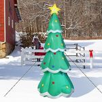 Sunnydaze 9.5' Self-Inflating Towering Christmas Tree Inflatable Pre-Lit Yard Decoration with Fan Blower and LED Lights