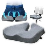 Friends Of Meditation Seat Cushion | Memory Foam Coccyx Seat Cushion for Tailbone, Sciatica, Low Back Pain Relief | Contoured Cushion for Sitting, Office/Home Chair & Wheelchair