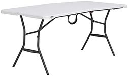 Lifetime 6-Foot Fold in Half Table, White Granite