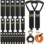 22 PCS Extension Cord Storage Straps, 4 Size Multi Pack Orgnization Cable Holder, Utility Wall Mount Wrap Ties for Hose, Garage, Power, RV, Boat, Rope Gadget Management, Hook & Loop Hanger Accessories