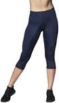 CW-X Women's Stabilyx Joint Support 3/4 Capri Compression Tight Pants, True Navy, Medium