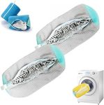 Shoe Washing Machine Bag Sole suds Magic Bag Laundry Shoes Bag (2pc Grey)
