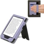 kwmobile Case Compatible with Kobo Clara 2E / Tolino Shine 4 - Cover Faux Nubuck Leather e-Reader Flip Case - Lavender