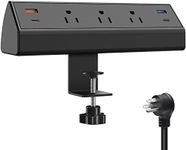 Desk Clamp Power Strip with USB C,6