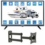 Unispectra ® 22” Full HD LED 240v 12v TV Freeview and SAT Tuners, USB Media Player, HDMI, 2xUSB. 12V TVs for Motorhomes, Campervan, Caravan TV, Camping, Truck, Boat, Kitchen, Bedroom
