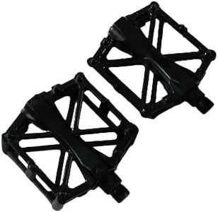 Shrenik Cycle Pedal Aluminum MTB Bicycle Pedal Alloy Set Flat Type Non-Slip Light Weight Senior Ranger Color Black