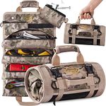 The Ryker Bag Tool Organizer - Small Tool Bag with Zipper, ToolBag W/2 Detachable Pouches - Heavy Duty Roll Up Tool Bag Organizer -Mechanic Tool Bags & Motorcycle Tool Roll Up Bag - Camouflage