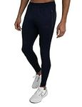 TCA Rapid Tracksuit Bottoms Men Gym Running Joggers for Men Jogging Bottoms with Zip Pockets - Total Eclipse, XL