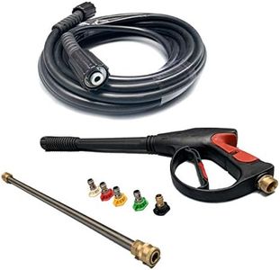 Cozyel 8-Part Pressure Washer Gun Replacement Kit, 5 Quick Connect Pressure Washer Tips, 3600PSI Power Washer Gun, 26Ft 3000PSI Pressure Washer Hose, 19" Pressure Washer Wand, Pressure Washer Parts