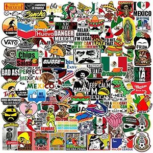 100pcs Mexican Hardhat Stickers, Funny Vinyl Mexico Tool Box Stickers, Design for Helmet Hood Laptop Water Bottle, Mexico Pride Patriotic Decals for Men Adults Ironworkers Lineman Oilfield Electrician