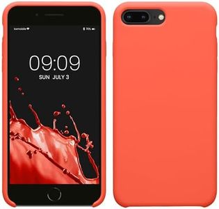 kwmobile Case Compatible with Apple iPhone 7 Plus/iPhone 8 Plus Case - TPU Silicone Phone Cover with Soft Finish - Vivid Coral