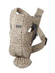 BabyBjörn Baby Carrier Mini, Woven, Beige/Dark Grey Print