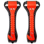 Car Safety Hammer Set of 2 Emergency Escape Tool Auto Car Window Glass Hammer Breaker and Seat Belt Cutter Escape 2-in-1 for Family Rescue & Auto Emergency Escape Tools