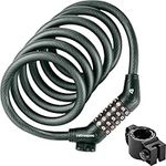 Retrospec Grizzly Plus Cable Bike Combination Lock Combo, Heavy Duty Anti Theft Bicycle Cable Lock, 6 Foot Coiled Cut Resistant Cable with 5 Digit Custom Combination and Mounting Bracket