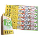 750 BOOKS 6 PAGE GAME STRIPS OF 6 TV JUMBO BINGO TICKET SHEET BIG BOLD NUMBERS