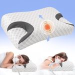 CPAP Memory Foam Pillow for Side Sleeper, Sleep Apnea Pillow for Sleeping, CPAP Nasal Pillows Suit for All CPAP Masks User, Orthopedic Neck Support Pillow Relief Neck Pain for Side Sleepers-King Size