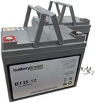 BatteryTrader® battery compatible with BatteryTrader ® pair of 12v 35ah mobility scooter disability AGM battery replacements