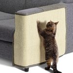 Navaris Cat Scratch Mat Sofa Protector - Natural Sisal Furniture Protector Scratching Pad for Cats - Scratch Carpet for Couch, Sofa, Chair