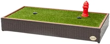 Porch Potty Premium with Spinklers, Outer Dimensions 26" x 50" x 7", Grass Area 8 Square Feet (4' x 2')