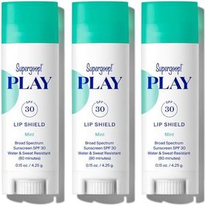 Supergoop! PLAY Lip Shield SPF 30 with Shea Butter - 3 Pack Hydrating, Reef-Safe Sunscreen Balm Moisturizing Treatment For Dry Cracked Lips Clean Ingredients & Broad Spectrum UV Protection