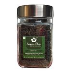 Asom Cha Green Tea in Glass Jar| Premium Pure Green Tea | Whole Leaf Loose tea | Weight Management | Immunity Booster | No Bitter taste | No Preservative (70 gram in jar)