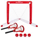 GoSports Lacrosse Floating Pool Game Set - Includes Pool Lacrosse Goal, 2 Water Lacrosse Sticks and 4 Soft Rubber Balls