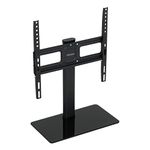 MAHARA Black Table Top TV Stand Base Replacement Pedestal With Tilting Bracket For 32-55 Inch - TV Brackets with VESA Wall Mount Compatibility 400mm x 400mm – TV Stand Base Support Max 30kg