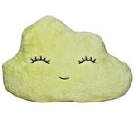 Boon Buddy Washable Fur Fabric Cute Cloud Shaped Cushion Cum Toy Pillow | Super Soft Toy | Through Pillow | Plush Pillow for Home Decor, Kid's, Child, Birthday Gift, Bedroom, Sofa | Yellow Pack of 1