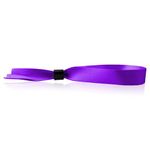 Wristco 100 Cloth Event Wristbands - Purple Fabric Bracelets Wrist Bands for Concerts Festival Admission Party 13 ½” x ½”