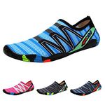 Padgene Barefoot Skin Water Shoes Socks, Men Women Quick Dry Water Sport Shoes, Unisex Aqua Shoes for Swim Yoga Beach Running Snorkeling Swimming Surf Scuba Diving Blue