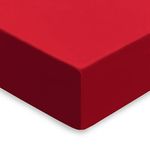 Extra Deep Fitted Sheets 16"/40CM Deep Fitted Sheets 16 Colors (Twin, Red)