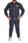 Men's Security Guard Uniform (Black Shirt & Black Trouser/Pant) with Complete Accessories Set & Labels (Size=36), Each