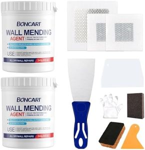 17.2oz Drywall Patch Repair Kit - Professional All-in-1 Tool Set (Scrapers/Sandpaper/Texture Sponge/Sanding Sponge/Gloves/ Aluminum Patches) for Fast Wall Hole Repair