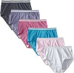 Fruit of the Loom Women's 6 Pack Heather Brief Panties, Assorted, 8