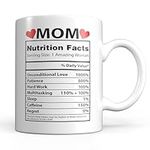 Light Autumn Mom Mug Mothers Day Gifts - Unique 11oz Ceramic Cup for Coffee & Tea Enthusiasts - Heartfelt Gift Idea for Mom's Birthday, Mother's Day, or Special Occasion - Features Fun Nutrition Facts