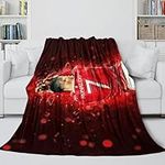 REIPOL Ronaldo Soft Fleece Blanket - Football Ultra Soft Plush Throws Like A Hug In A Blanket - for Sofa Bed Crib Decor - Soft Cozy Throws for Kids Teens Adults - Gift for Yourself 40x50inch